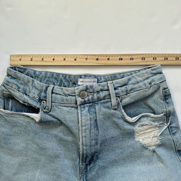 Good American GOOD MOM JEANS GM602T BLUE636 Size 2/26 Light Wash Distressed - Picture 6 of 9